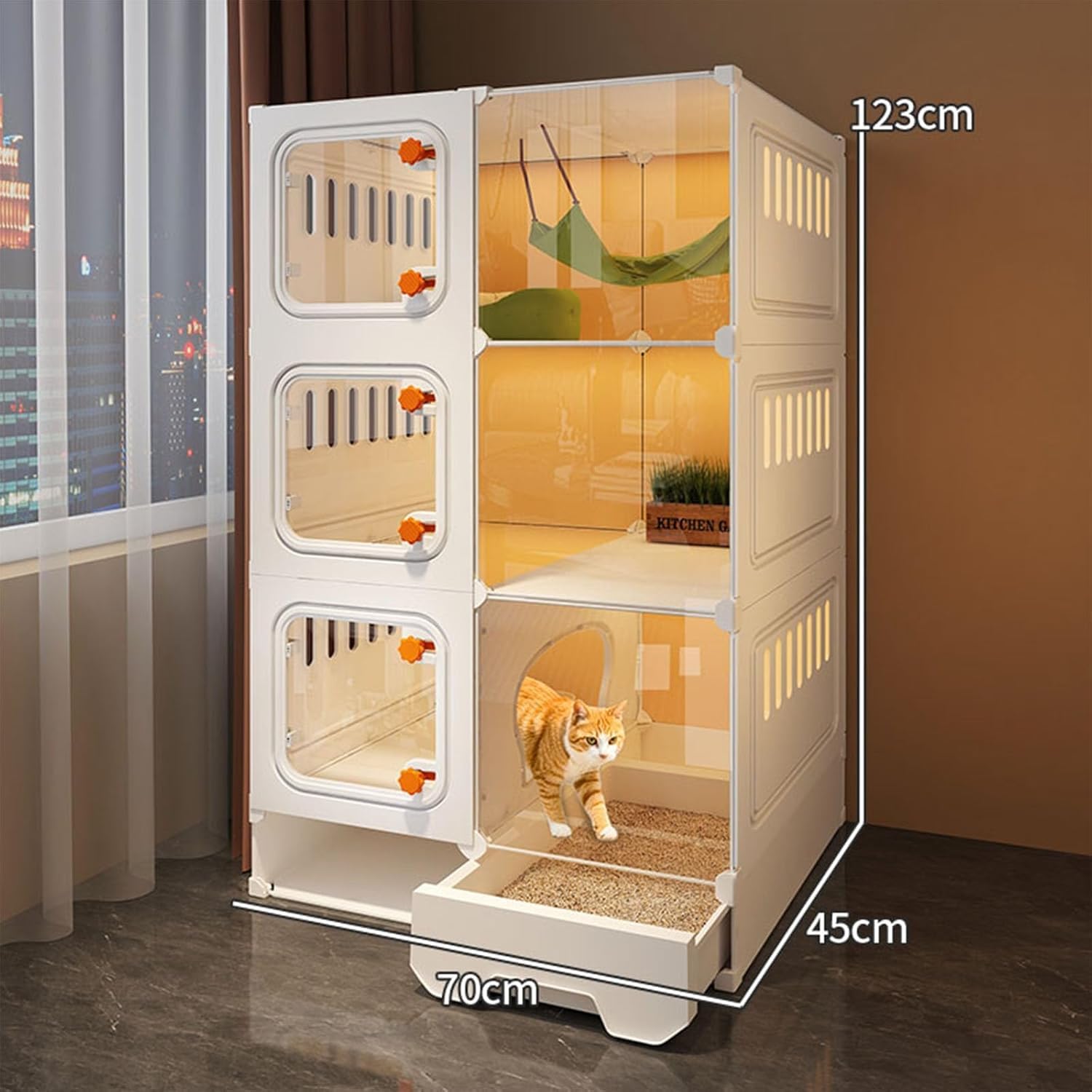Amazon.co.jp: 猫 ケージ トイレ付き 1/2/3段 大型 引き出し 猫ゲージ